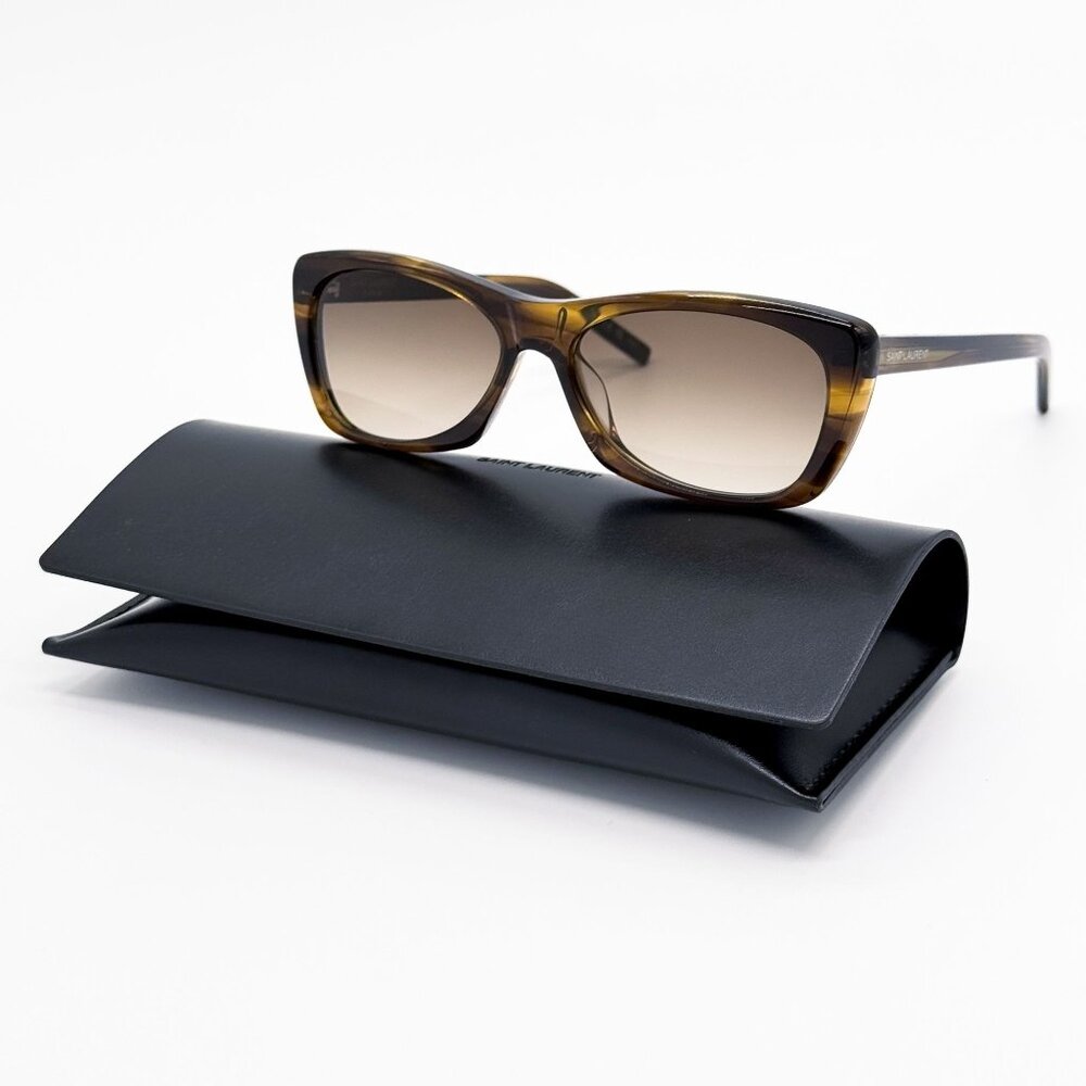 NEW SAINT LAURENT SUNGLASSES SL613 004 WOMEN HAVANA EYEWEAR SL 613 004 - Picture 1 of 9
